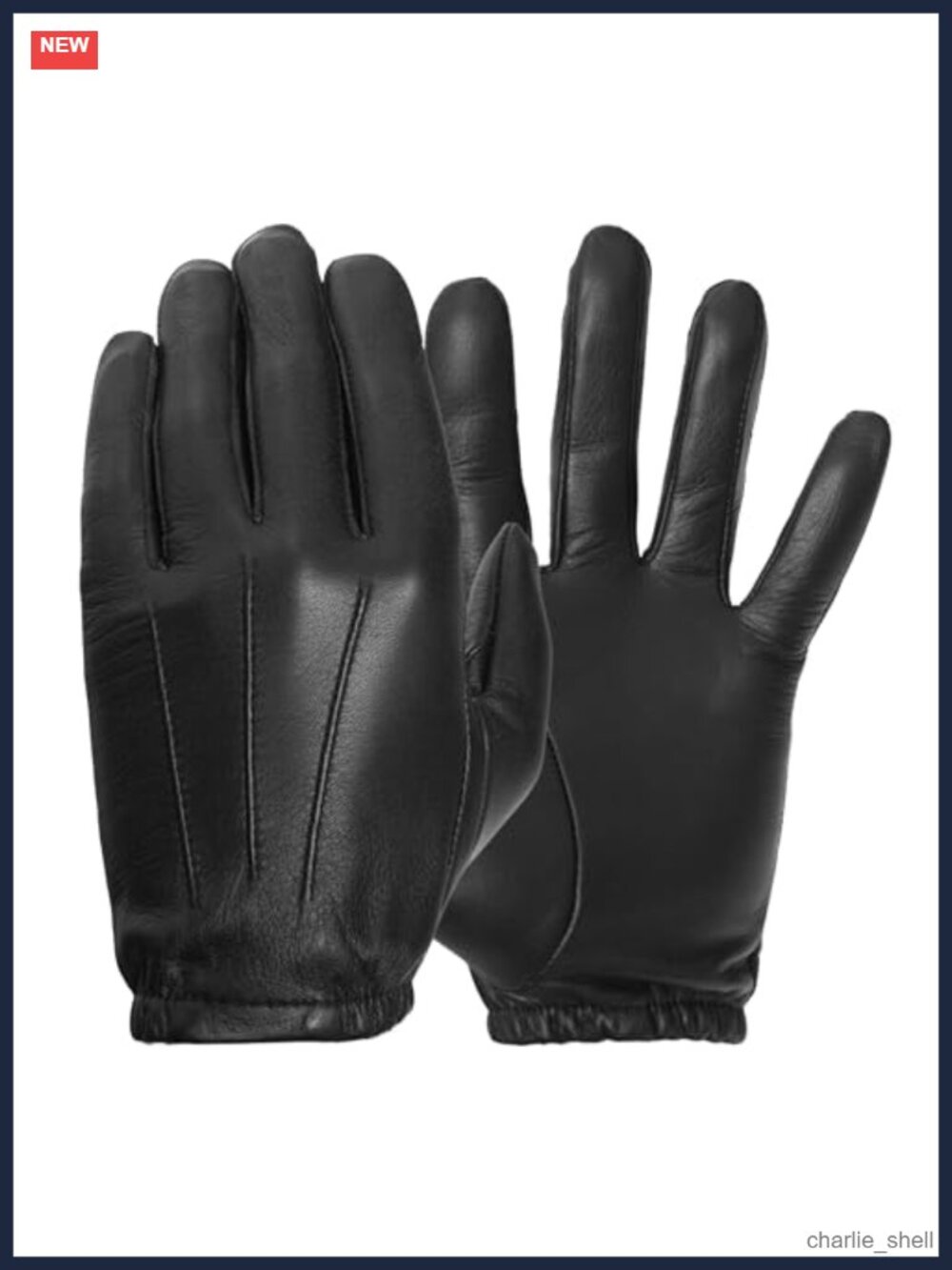 Men's Thin Leather Gloves Precision Fit High Dexterity Unlined Cold Weather